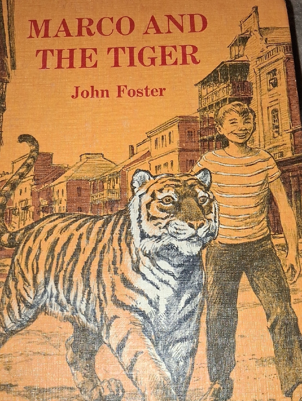 Marco and the Tiger Illustrated Hardcover Book - Orange & Black